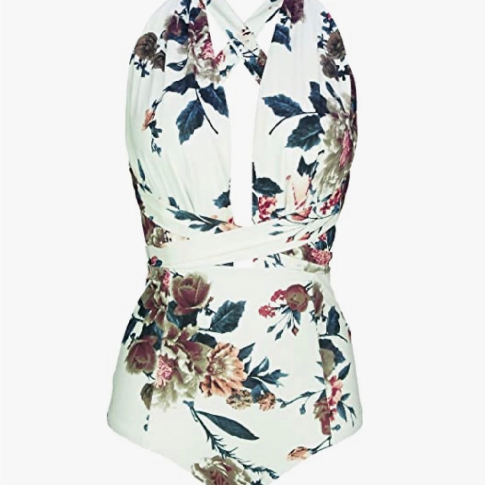 COCOSHIP Retro style swimsuit,one-piece,with bare back, swimsuit with high waist